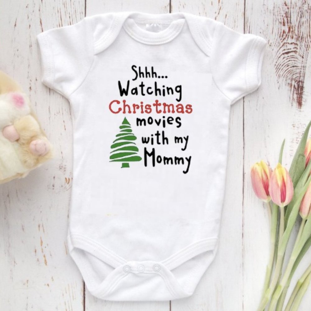 Shh.Watching Christmas Movies with my Mommy Onesie